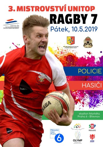 Turnaj týmů policie a hasičů v sedmičkovém ragby 2019, třetí ročník
